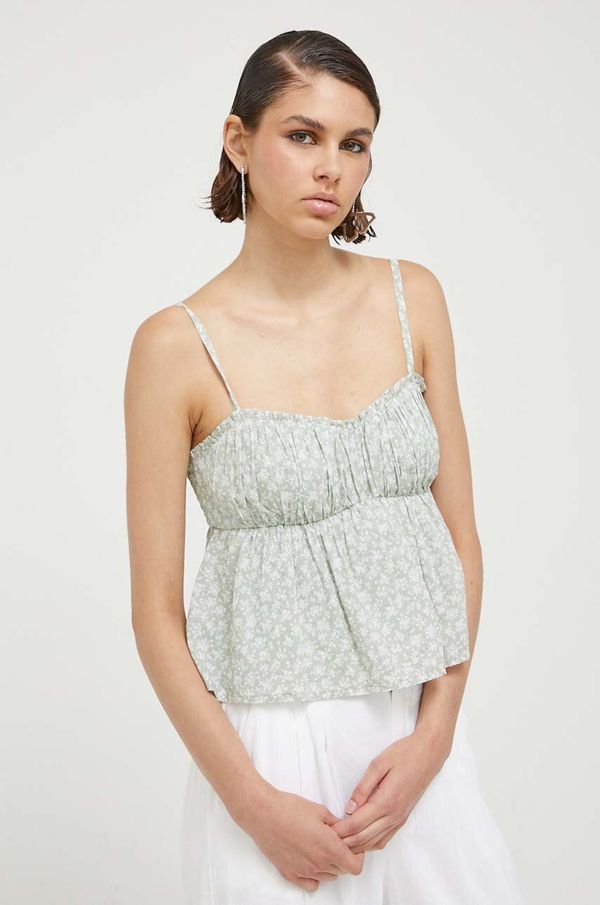 Hollister Co. Top Hollister Co. za žene, boja: zelena