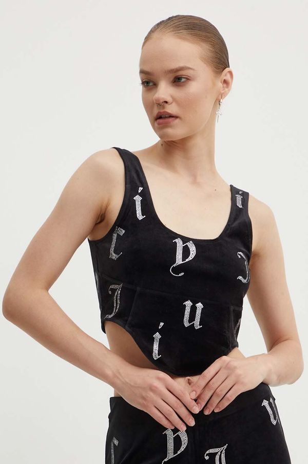 Juicy Couture Top Juicy Couture CAIT AO DIAMANTE CORSET za žene, boja: crna, JCMCS224252
