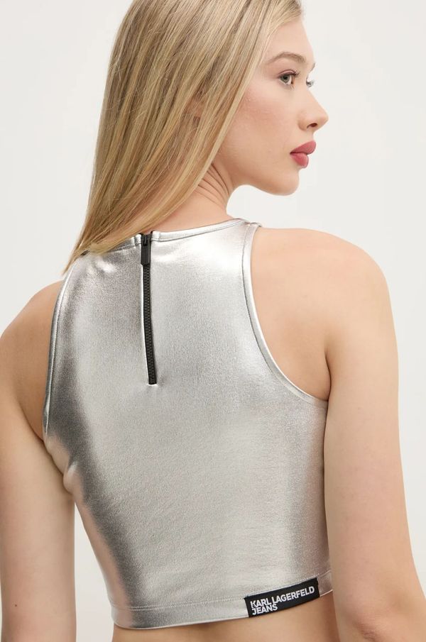 Karl Lagerfeld Jeans Top Karl Lagerfeld Jeans boja: srebrna, bez uzorka, A1W17040