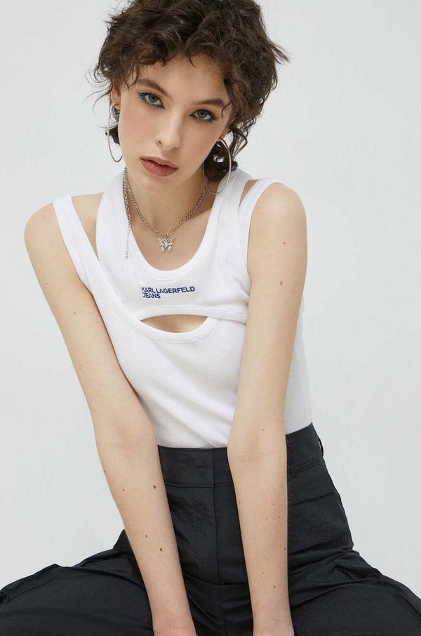 Karl Lagerfeld Jeans Top Karl Lagerfeld Jeans za žene, boja: bijela
