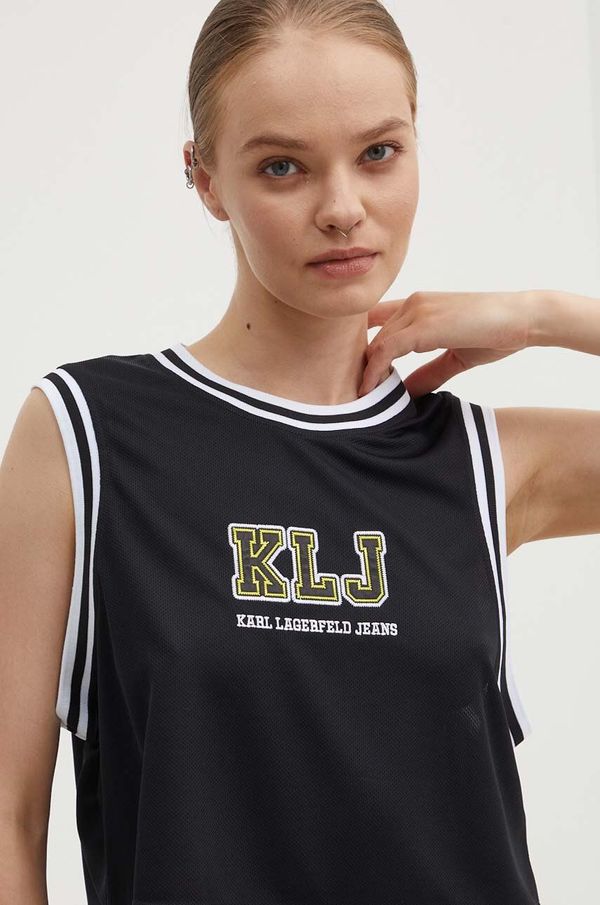 Karl Lagerfeld Jeans Top Karl Lagerfeld Jeans za žene, boja: crna, 245J1702