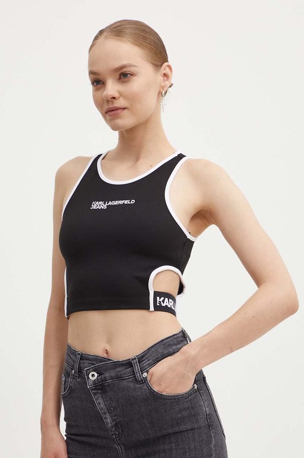 Karl Lagerfeld Jeans Top Karl Lagerfeld Jeans za žene, boja: crna, 245J1703