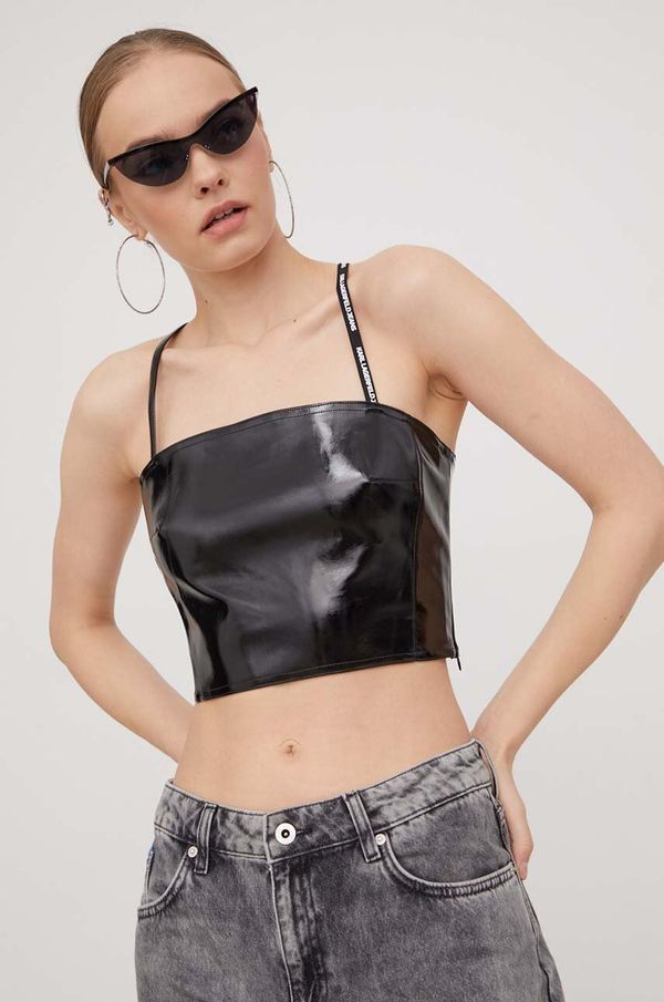 Karl Lagerfeld Jeans Top Karl Lagerfeld Jeans za žene, boja: crna