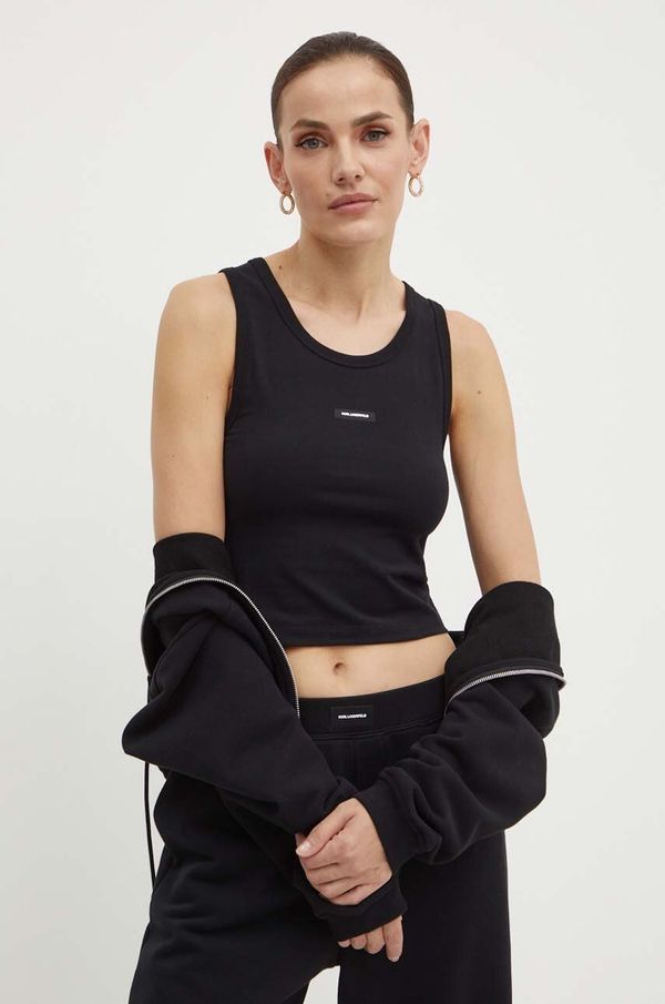 Karl Lagerfeld Top Karl Lagerfeld za žene, boja: crna, 245W2114