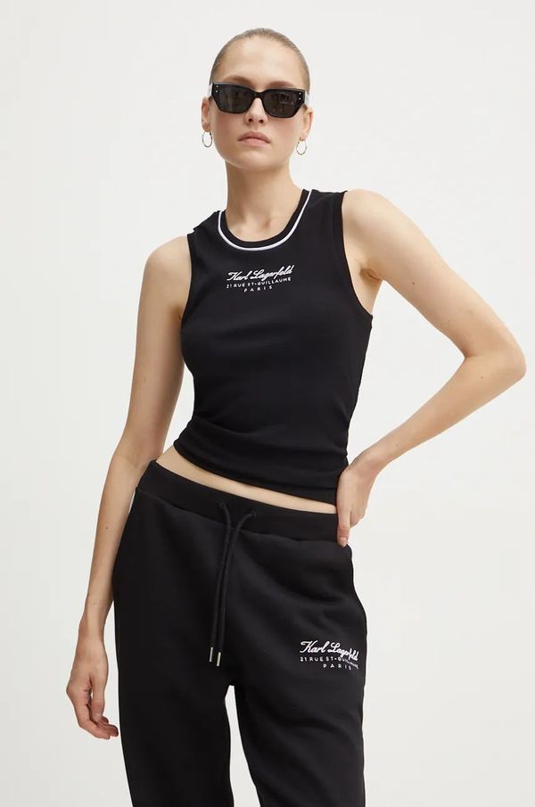 Karl Lagerfeld Top Karl Lagerfeld za žene, boja: crna, 246W2110
