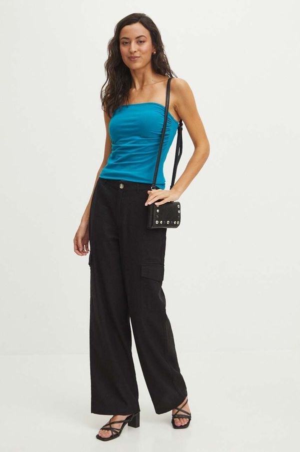 Medicine Top Medicine za žene, boja: tirkizna, otvorena leđa