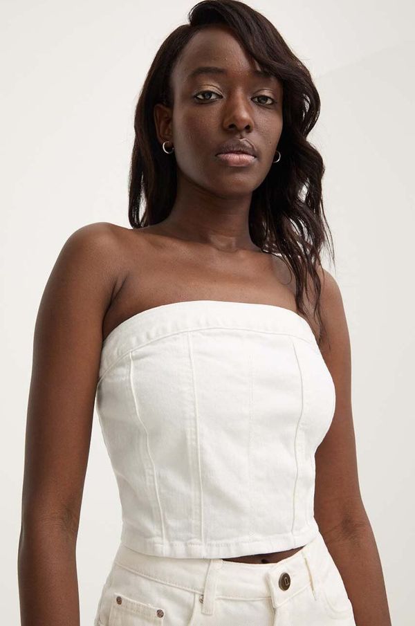 Answear Lab Top od trapera Answear Lab boja: bijela