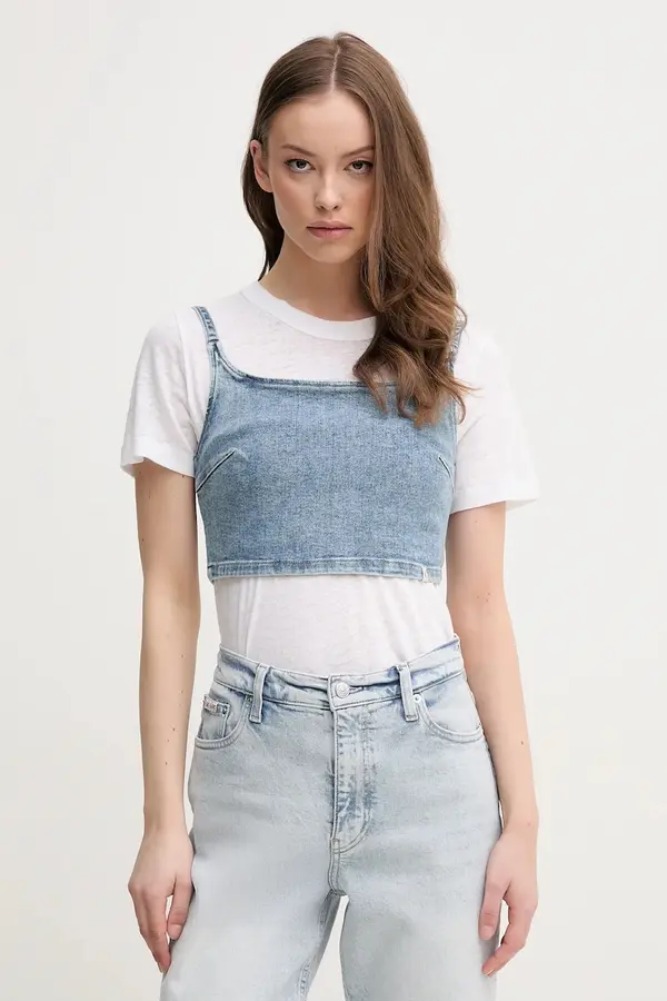 Calvin Klein Jeans Top od trapera Calvin Klein Jeans