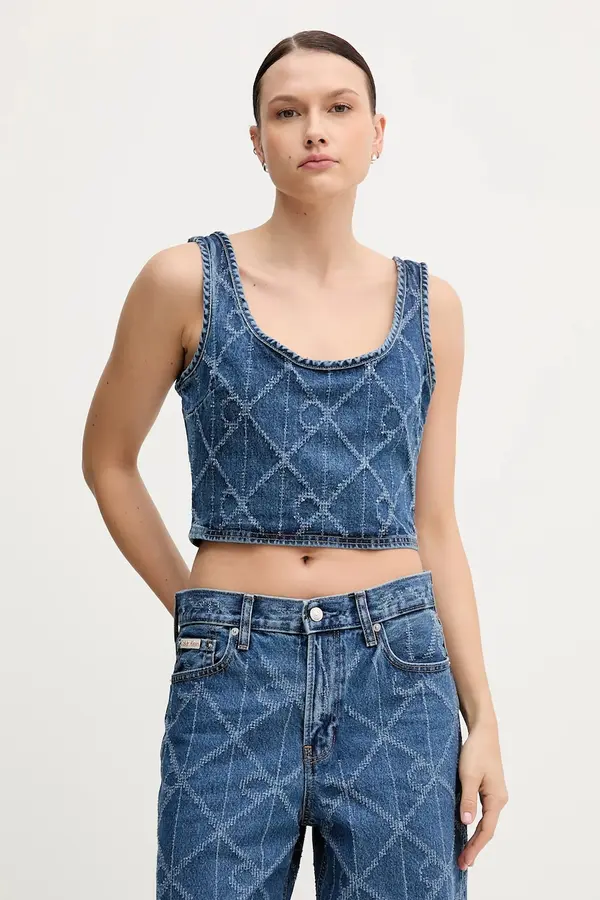Calvin Klein Jeans Top od trapera Calvin Klein Jeans