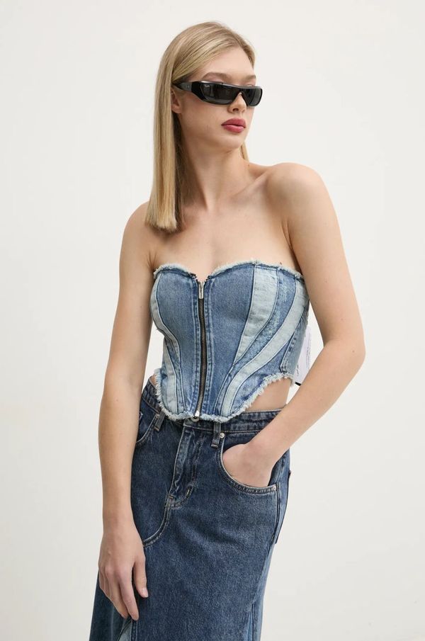 Karl Lagerfeld Jeans Top od trapera Karl Lagerfeld Jeans s uzorkom, A1W17155