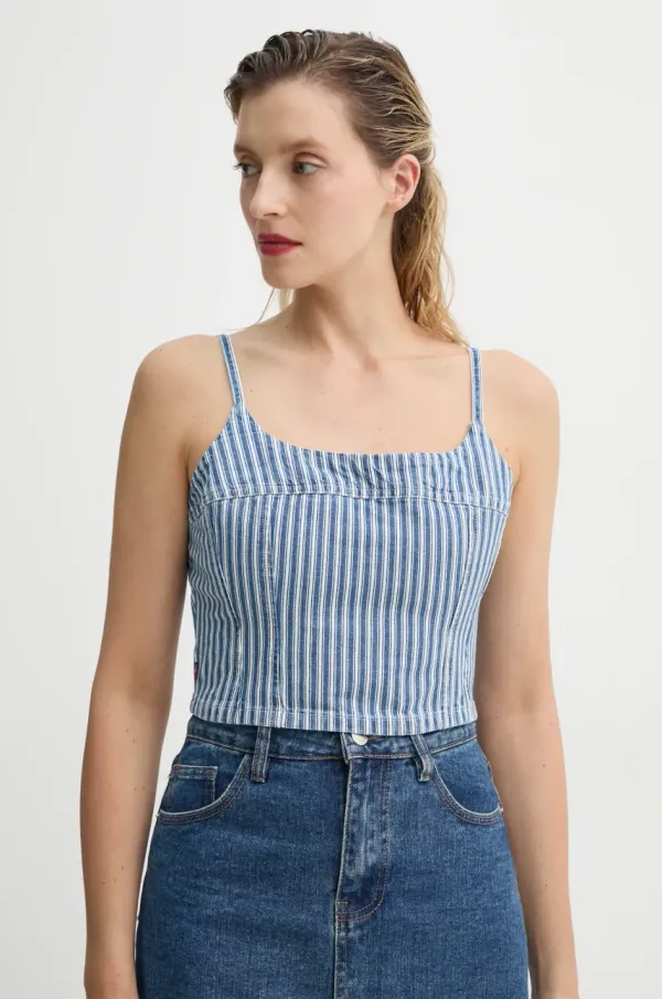 Levi's Top od trapera Levi's JADINE DENIM CAMI TANK za žene, boja: bež, s uzorkom, 001SD