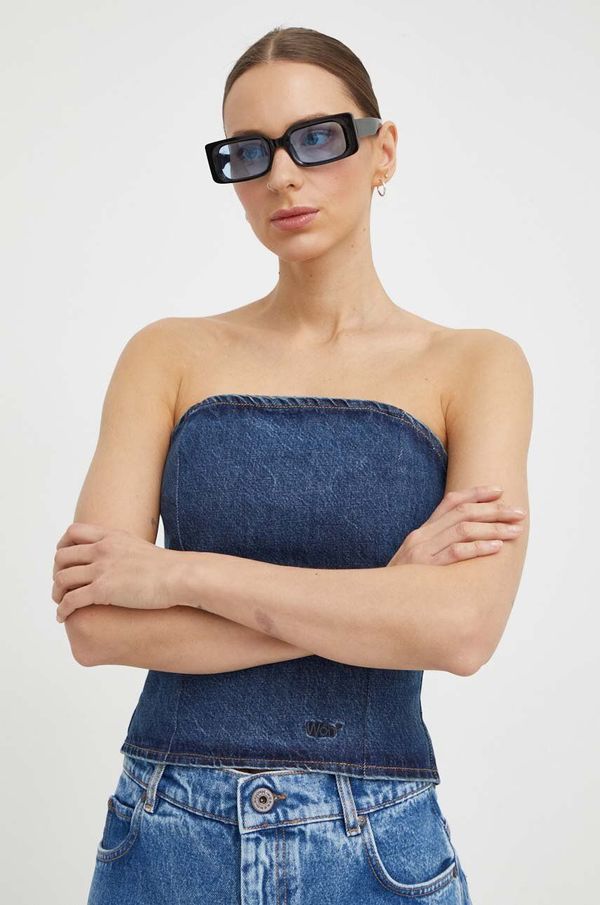 Won Hundred Top od trapera Won Hundred boja: tamno plava, bez uzorka