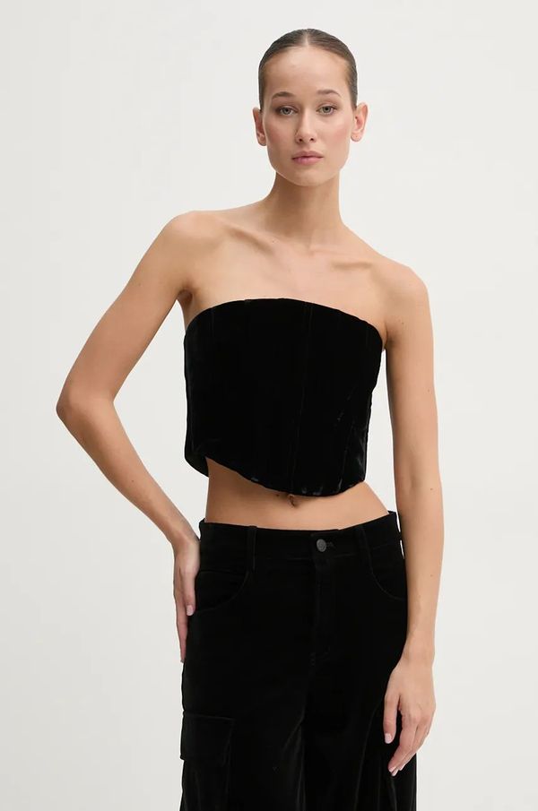 Miss Sixty Top od velura Miss Sixty boja: crna, bez uzorka, 6L3XJ5930000