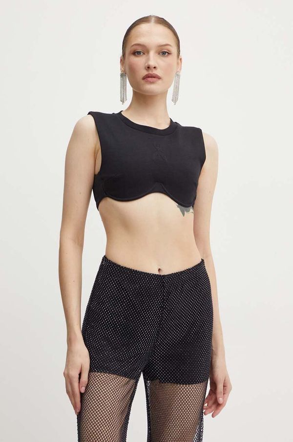 Patrizia Pepe Top Patrizia Pepe boja: crna, bez uzorka, 8M1646 J219