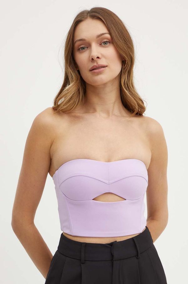 Patrizia Pepe Top Patrizia Pepe boja: ljubičasta, bez uzorka, 2C1545 A049