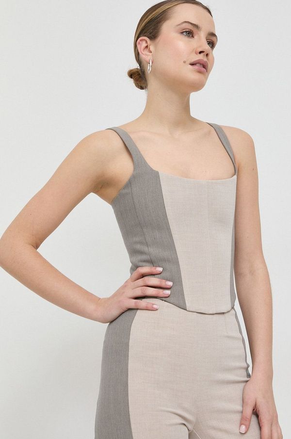 Patrizia Pepe Top Patrizia Pepe za žene, boja: bež