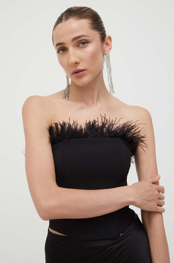 Patrizia Pepe Top Patrizia Pepe za žene, boja: crna, glatka