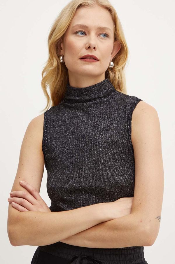 Patrizia Pepe Top Patrizia Pepe za žene, boja: crna, s poludolčevitom, 8K0217 K128