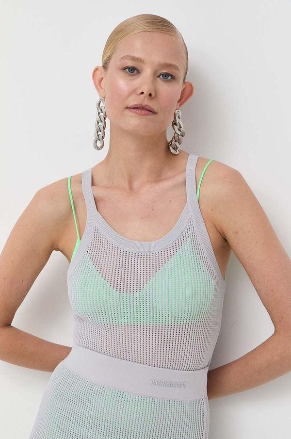 Patrizia Pepe Top Patrizia Pepe za žene, boja: siva