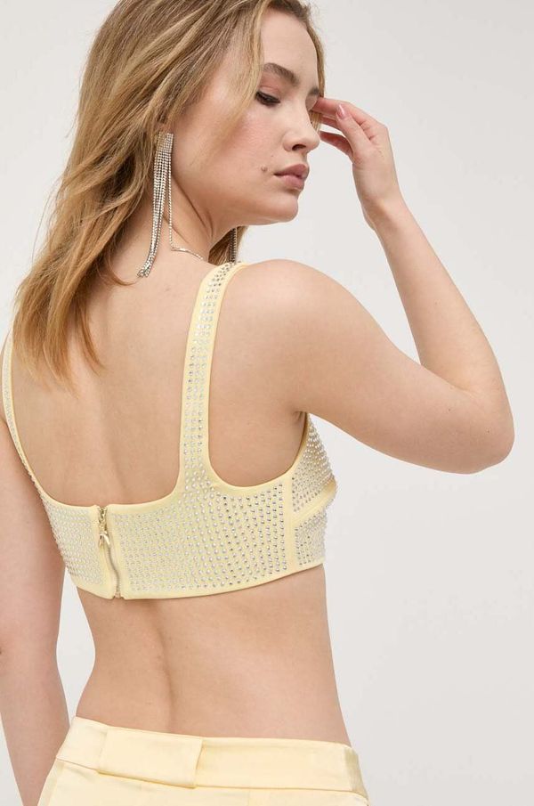 Patrizia Pepe Top Patrizia Pepe za žene, boja: žuta