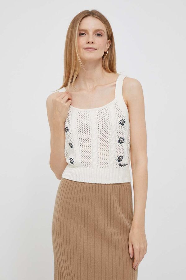 Pepe Jeans Top s dodatkom vune Pepe Jeans Emalynn boja: bež