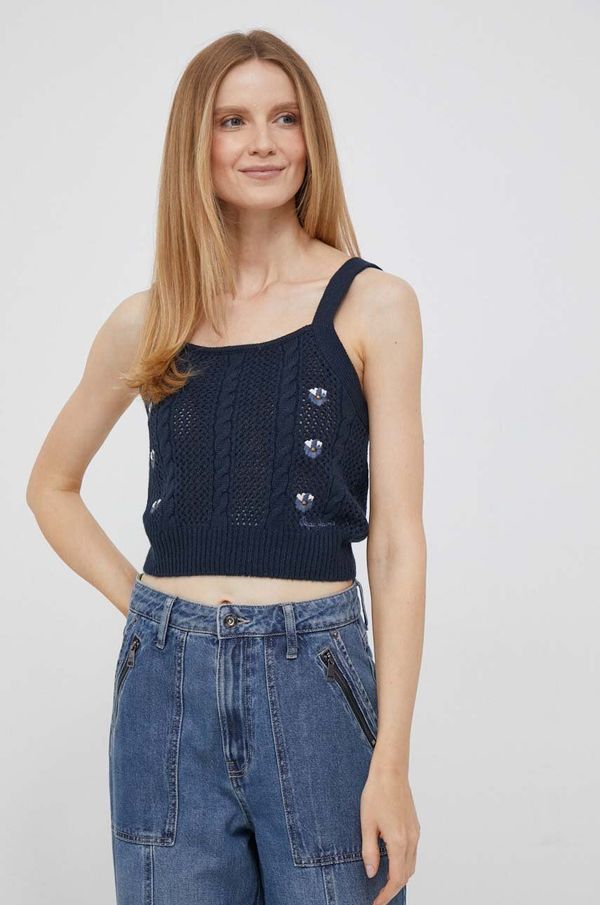 Pepe Jeans Top s dodatkom vune Pepe Jeans Emalynn boja: tamno plava