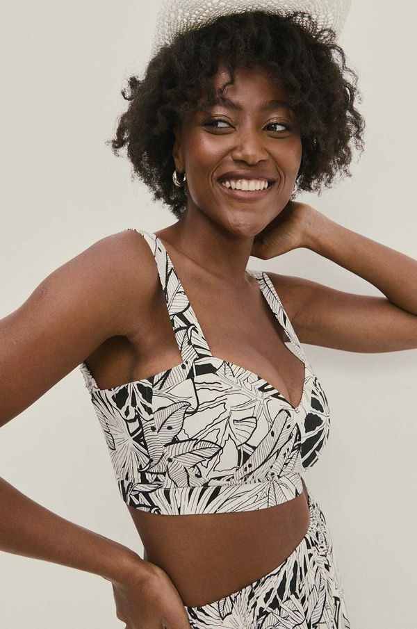 Answear Lab Top s lanom Answear Lab boja: bijela, s uzorkom