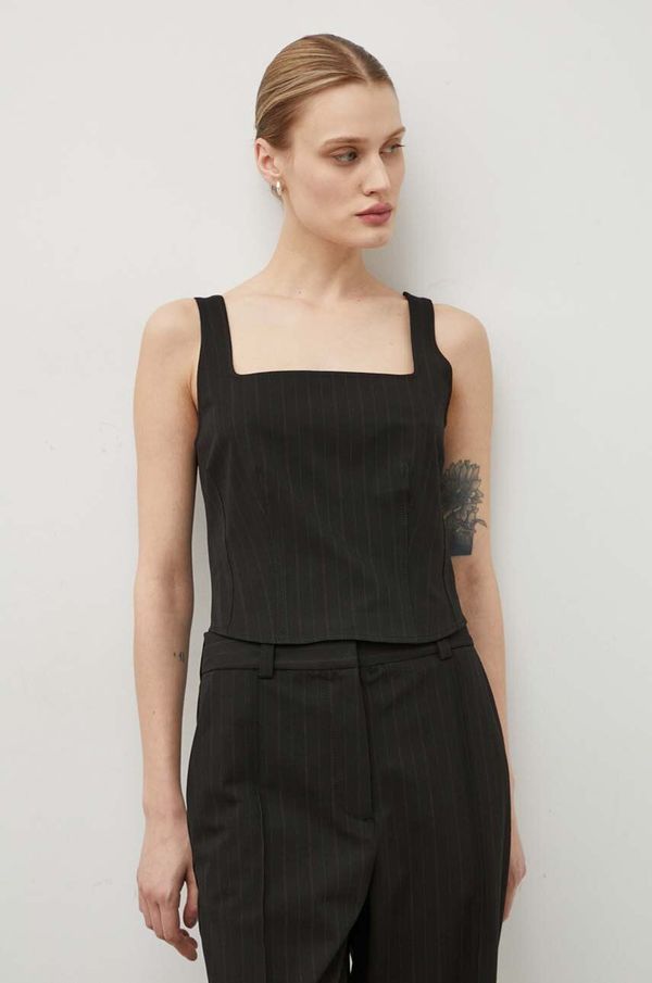 Samsoe Samsoe Top Samsoe Samsoe za žene, boja: crna