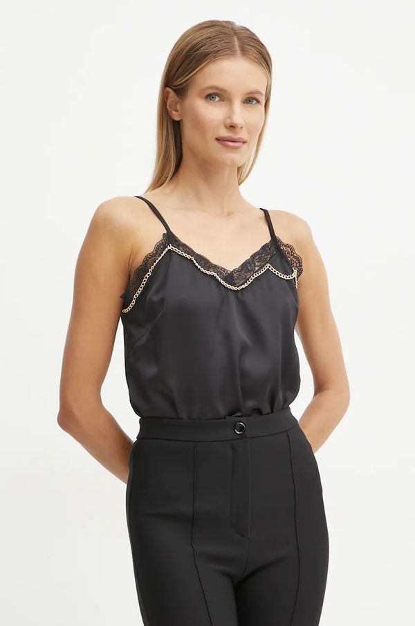 Silvian Heach Top Silvian Heach ATIOS boja: crna, bez uzorka, GPA24227TO