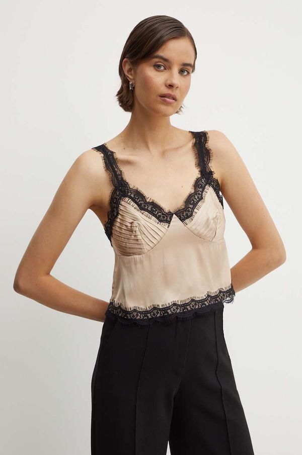 Sisley Top Sisley boja: bež, s aplikacijom, 5S7BLH01D