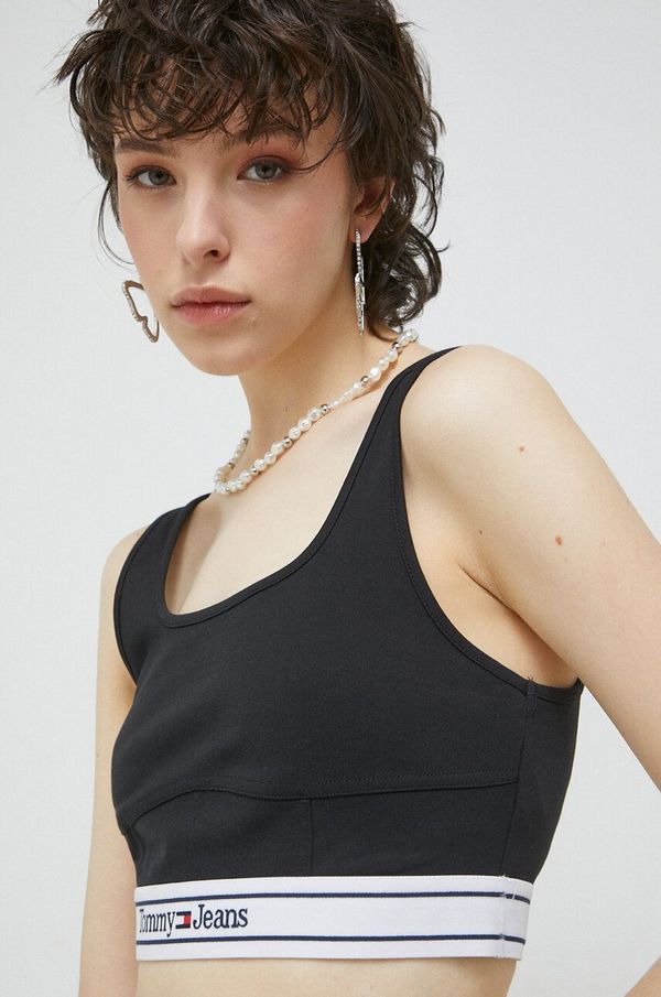 Tommy Jeans Top Tommy Jeans za žene, boja: crna