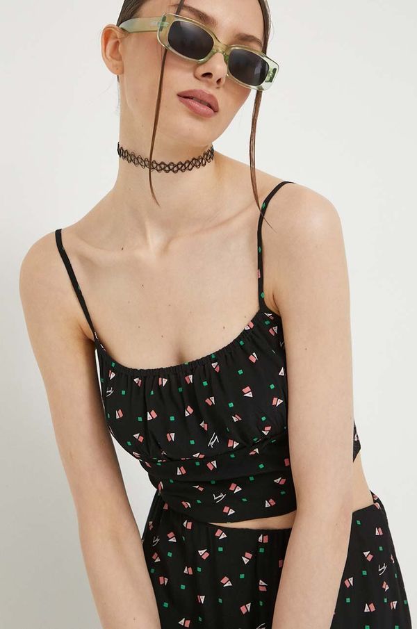 Tommy Jeans Top Tommy Jeans za žene, boja: crna