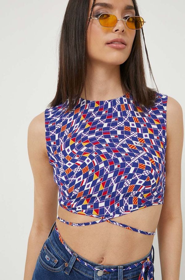 Tommy Jeans Top Tommy Jeans za žene, boja: tamno plava