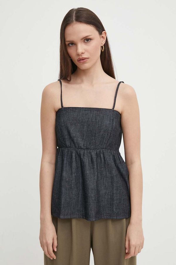 United Colors of Benetton Top United Colors of Benetton za žene, boja: crna