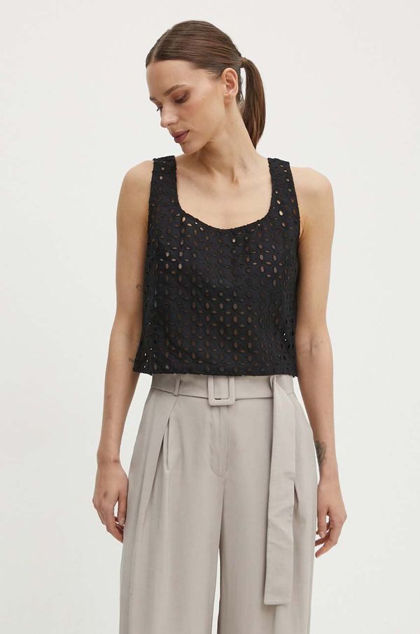 United Colors of Benetton Top United Colors of Benetton za žene, boja: crna