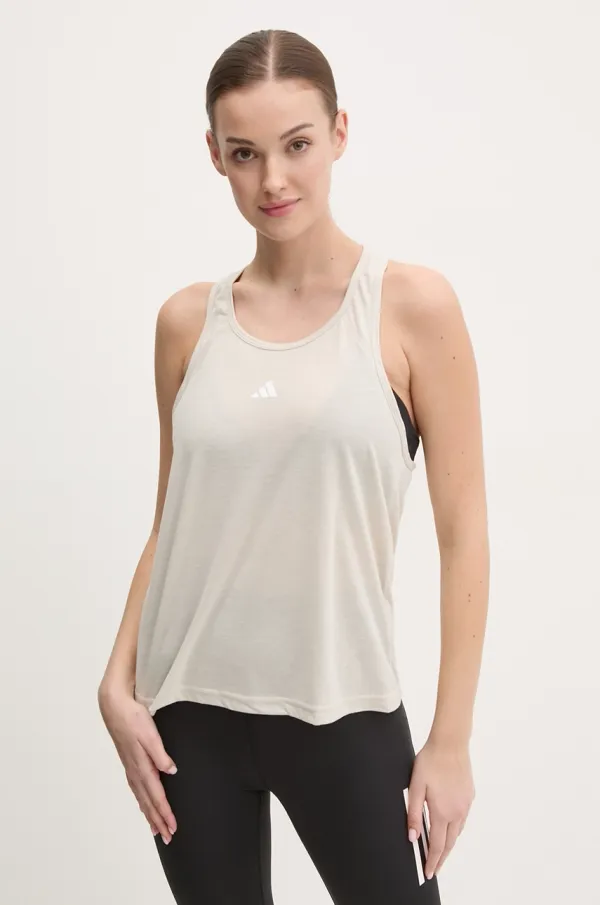 adidas Performance Top za trening adidas Performance Train Essentials boja: bež, JC9521