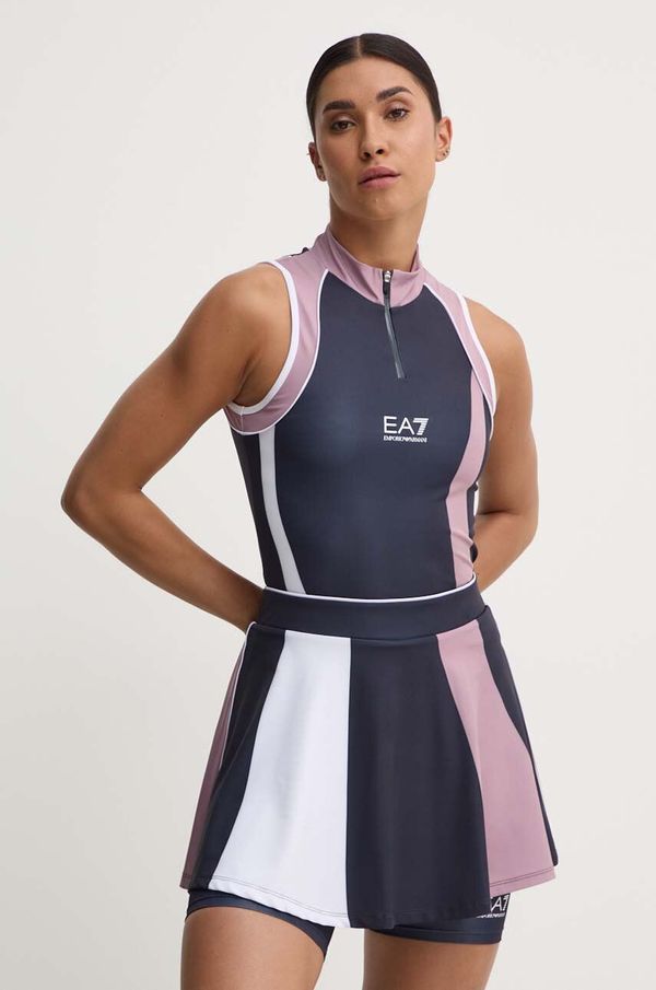 EA7 Emporio Armani Top za trening EA7 Emporio Armani boja: tamno plava, s poludolčevitom, TJ04Z.6DTH57