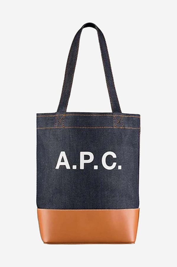 A.P.C. Torba A.P.C. boja: tamno plava, CODDP.M61568-CARAMEL
