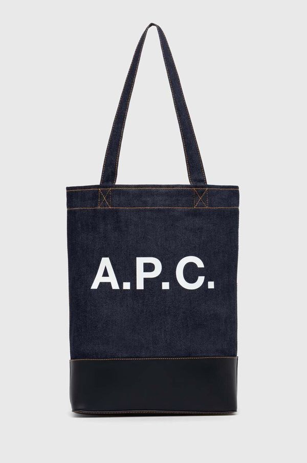A.P.C. Torba A.P.C. tote axel boja: tamno plava, CODDP-M61444