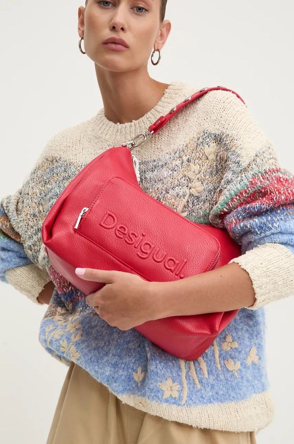 Desigual Torba Desigual HALF LOGO MAYARI MAX boja: crvena, 24WAXP98