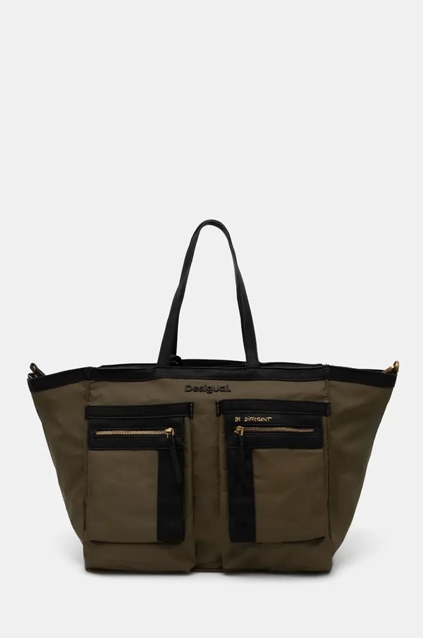 Desigual Torba Desigual HOPPER GUIMAR MAXI MUL boja: zelena, 24WAXY03