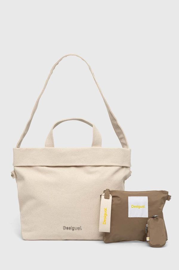 Desigual Torba Desigual TEXTUS LITUANIA REVERSI boja: bež, 24SAXA02