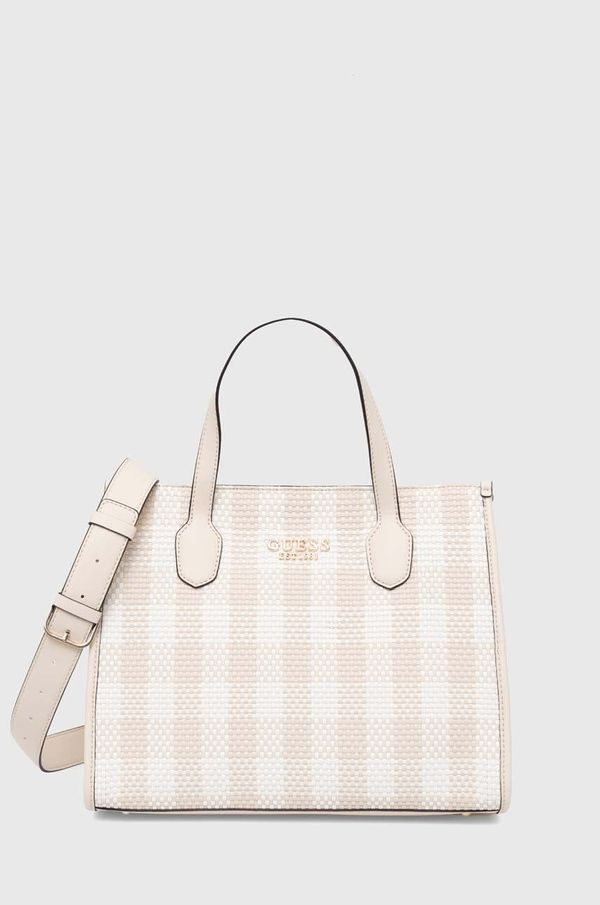 Guess Torba Guess SILVANA boja: bež, HWGG86 65220