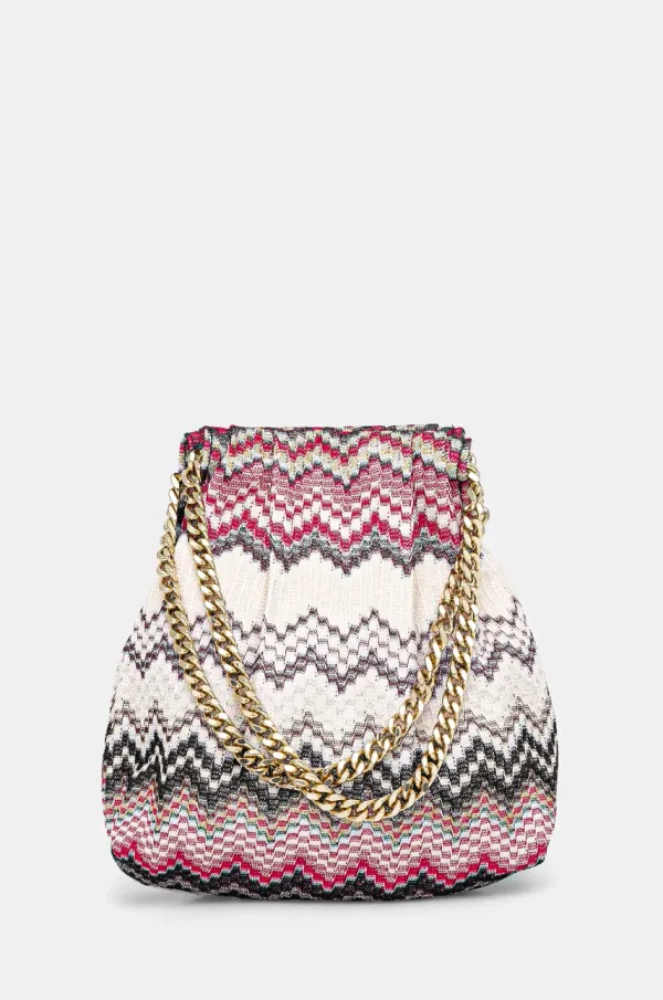 Missoni Torba Missoni Drawstring Pouch Chain boja: ružičasta, MI10070F