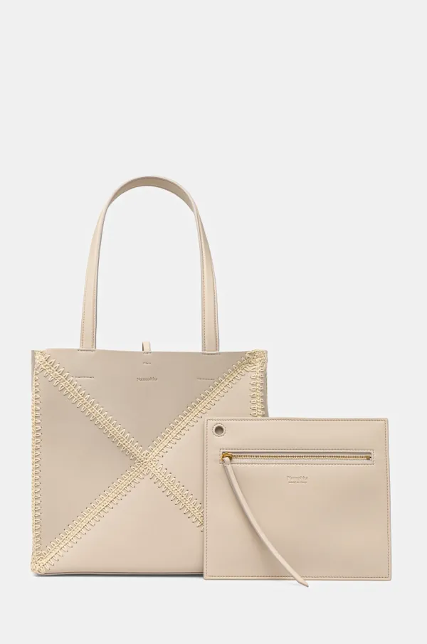 Nanushka Torba Nanushka THEORIGAMITOTE boja: bež, NW23CRBG00871