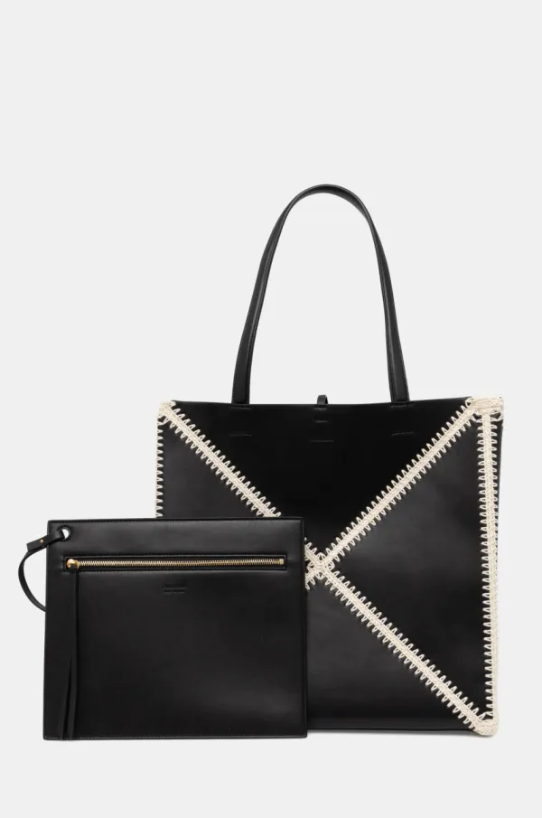 Nanushka Torba Nanushka THEORIGAMITOTELARGE boja: crna, NW23CRBG02899