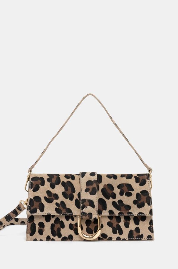 Answear Lab Torba od brušene kože Answear Lab boja: smeđa