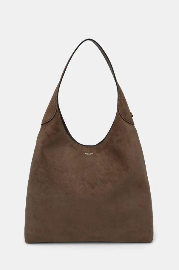 Coach Torba od brušene kože Coach Brooklyn boja: smeđa, CW636