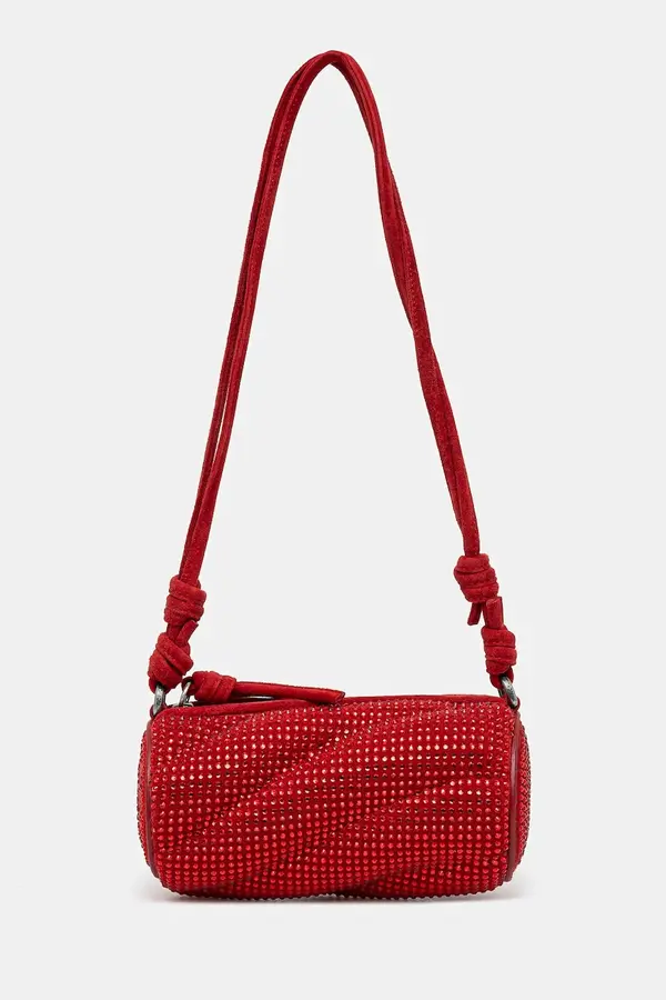 Fiorucci Torba od brušene kože Fiorucci Suede Rhinestone Micro Mella