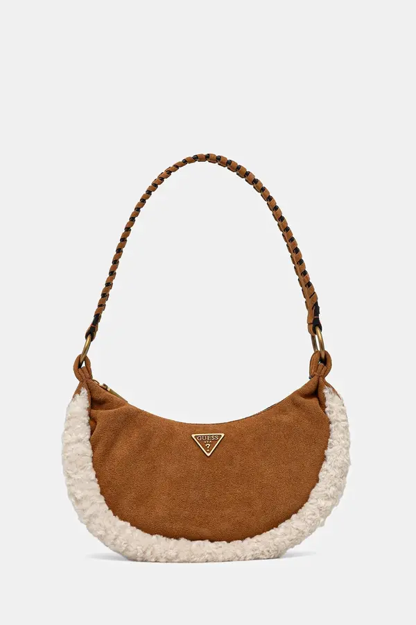 Guess Torba od brušene kože Guess AMITA